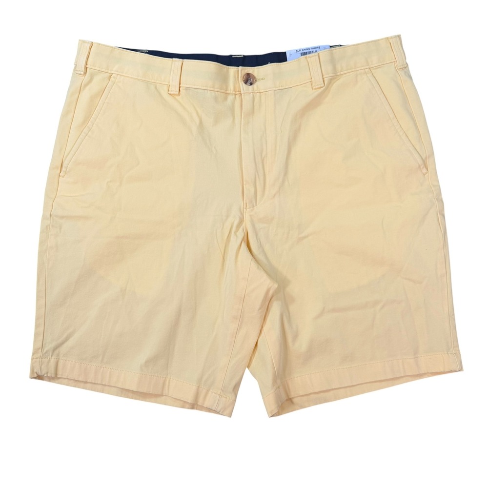 Club Room Mens Chino Short Sunwash Yellow 4-Way Stretch Chino Shorts Size 36